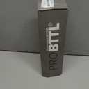 PROBTTL 32 Oz Borosilicate Glass Water Bottle with Time Marker Reminder Quotes, 1 Liter Leak Proof Reusable BPA Free Motivational Water Bottles with Silicone Sleeve and Bamboo Lid (White)