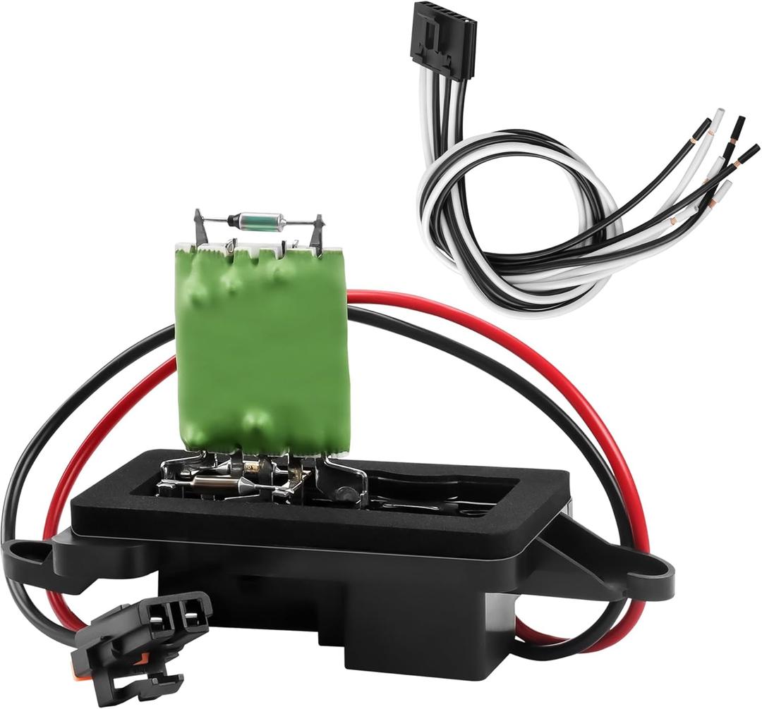89019088 AC Blower Motor Resistor Kit with Harness Fit for 2003 2004 2005 2006 Chevy Silverado 1500 2500 Avalanche Suburban Tahoe GMC Sierra Yukon C'adillac Escalade 973-405, 15-81086, 22807123