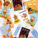 24 Pack Water Coloring Books Thanksgiving Party Favors, Mini Coloring Books Bulk for Kids Goodie Bag Stuffers Students Classroom Prizes Fall Festival Thanksgiving Crafts Toys Gifts