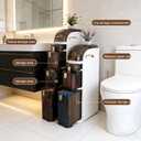 Slim Bathroom Storage Cabinet,Waterproof Narrow Bathroom Drawers,Suitable for Small Spaces,Ideal for Bathrooms (4-Tiers)