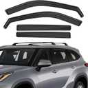 in Channel Rain Guards Fit for Toyota Highlander 2021 2022 2023 2024 2025 2026, Durable Side Window Wind Deflectors & Visors 2021-2026 Highlander Wind Deflectors 4 PCS