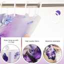 Lindameler Purple Butterfly Floral Shower Curtain Vintage Farmhouse Flowers Shower Curtain Waterproof Washable Purple Floral Bathroom Decor Bath Curtain 72 X 72 Inch