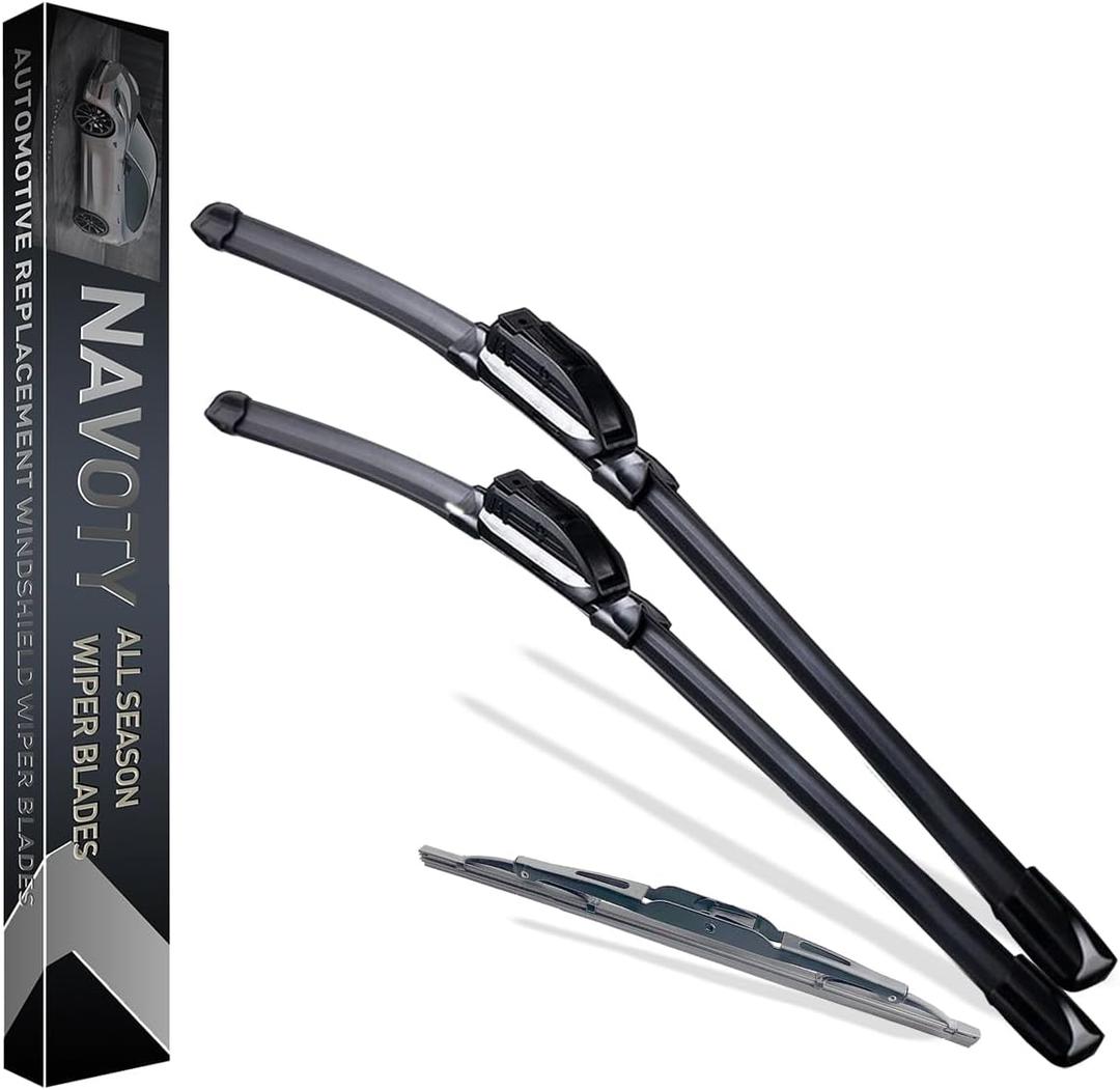 3 Wipers Factory Replacement for Chrysler Town & Country 2008-2016 /Dodge Grand Caravan 2008-2020 Original Equipment Windshield Wiper Blades Set 26"+20"+16" (Set of 3) U/J HOOK (26"+20"+16" J Front Wiper +Rear Wiper)
