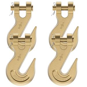 1/2" Heavy Duty Chain Hook, 4 Pack Clevis Grab Hook for 1/2" Grade 70 Transport Chain, 12000LBS Load Capacity for Truck Trailer Tow Chain Transport Heavy Load