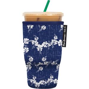 Sok It JavaSok Iced Coffee & Cold Soda Insulated Neoprene Cup Sleeve (Reyn Spooner 50th State Flower, Large: 30-32oz)