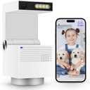 psync Genie S 2.7K HD Indoor Security Camera with 6X Zoom, 2Way Audio, Privacy Protection, Motion Tracking for Baby & Pet, 350° Pan & 135° Tilt, 32GB Local Storage, Compatible with Alexa