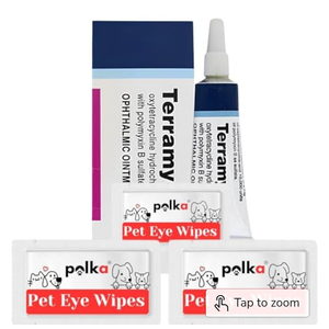 Pet Eye Cream Health for Cats, Dog, Cattle, Sheep, Horse and Bird 3.5 gr/1 Tube Shipped in Dog Eye Wipes, EXP 02/2027 