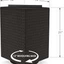 Azar Displays 701414-BLK-4B32 Rotating Countertop Display Kit with Peg Hooks Included, Pegboard Spinner Organizer, Jewelry Organizer Retail Display Necklace Holder Craft Storage,Black 14"x14"x20"
