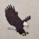 Bald Eagle Landing Iron On Patch Embroidered Eagle Applique for Jackets, Vests & Backpacks (3.88 inch x 3 inch)