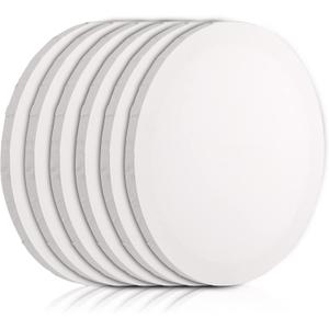 Frcctre 6 Pack 12 Inch Round Canvas Panels, Pre Stretched Blank Painting Canvas Boards, Circle White Art Canvas Panels for Oil, Acrylic, Gouache, Crafts