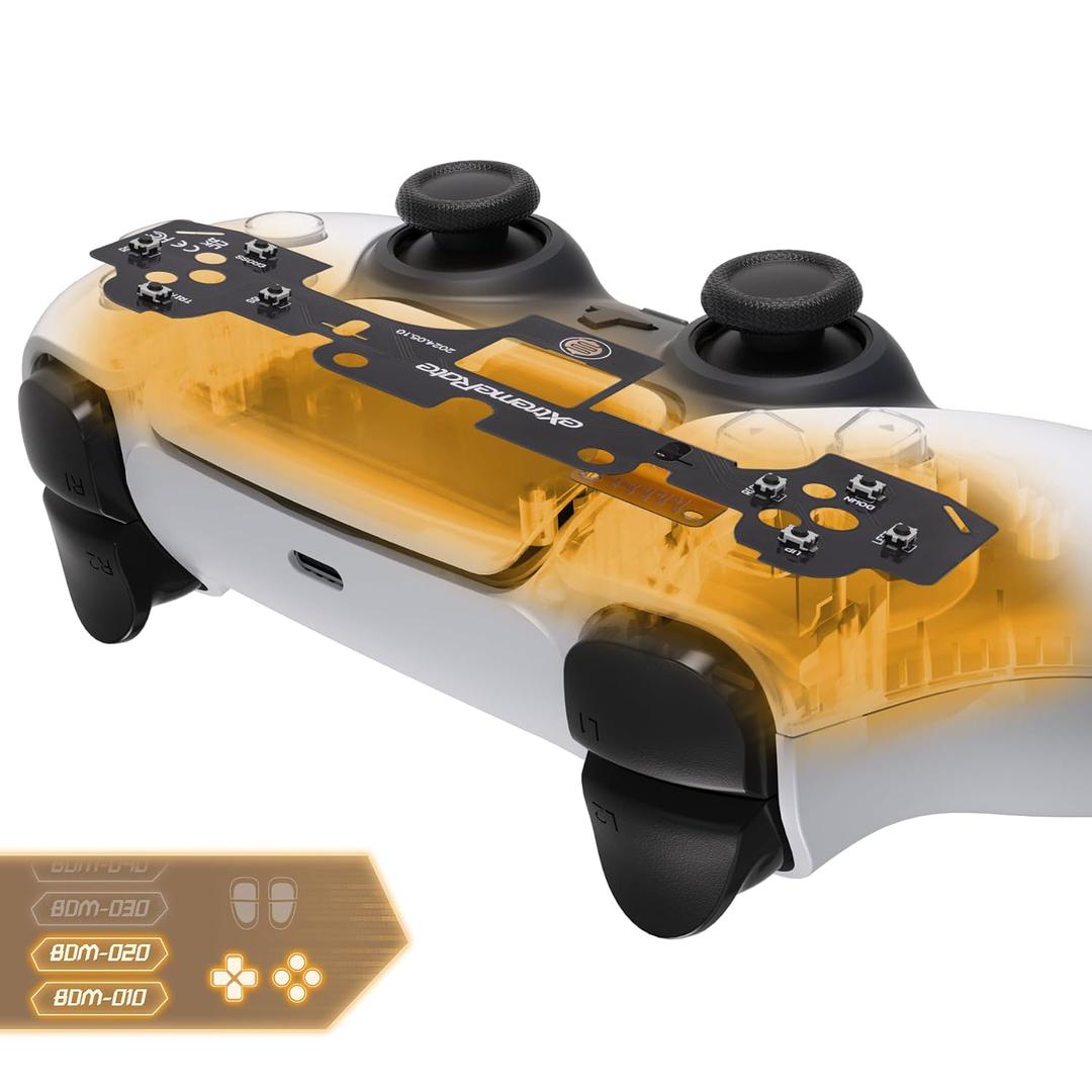 eXtremeRate Face Clicky Kit V3 for PS5 Controller BDM-010 BDM-020 Face Buttons, Custom Hard Silicone Tactile Switch Dpad Action Buttons Mouse Click Kit for PS5 Controller BDM 010 020 - NO Controller