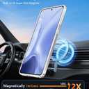 FNTCASE for Samsung Galaxy S25-Edge Case: Clear Magnetic Military Grade Drop Protection Anti Yellowing Cell Phone Cover - Rugged Shockproof Protective Bumper Transparent Phonecase