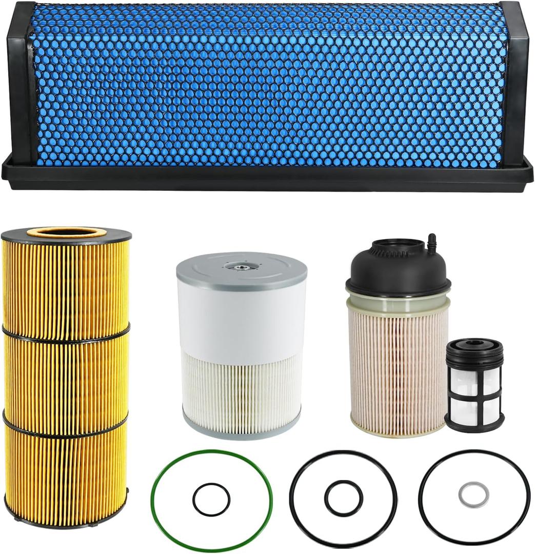 AF27879 P551005 FS19915 PF9908 Filter Kit, Compatible With Freightliner Cascadia DD13 DD15 DD16 Series Engine