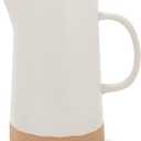 Nat & Jules Large Raw Bottom Matte White 48 ounce Ceramic Pitcher Jug (Cream)