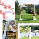 White Wedding Arch Draping Fabric, 63" x 32Ft Wedding Arch Drapes Tulle Fabric Drapery Sheer Backdrop Curtains for Wedding Ceremony Arch Stage Party Ceiling Dcor