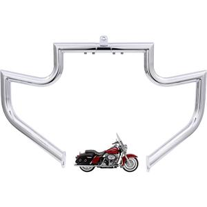 1.5" Crash Bar Engine Guard Highway Freeway Bar for Harley Davidson Touring Road King Street Glide Electra Glide CVO and Trike Models (Chrome, Fit for 1997-2008 Touring)