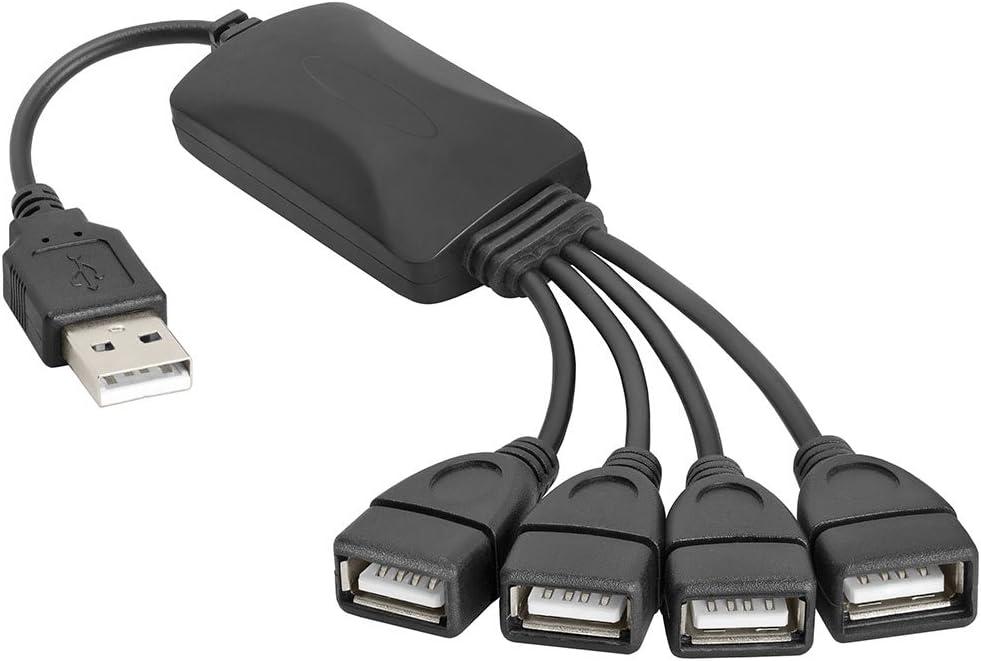 Cmple - 4-Port High Speed USB 2.0 Splitter, Unpowered USB Hub