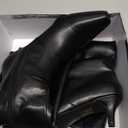 wetkiss Black Boots for Women Knee High Womens Kitten Low Heel Tall Boots with Side Zipper Pointed Toe, Black Knee High Stiletto Long Boot Shoes for Dressy Party Prom Shopping PU Leather Size 8