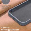 Liquid Silicone Case for iPhone 15 pro MAX with Magnetic Ring Stand, Upgraded Camera Lens Protection, Mil-Grade Drop Shockproof, Anti-Scratch Microfiber Lining Silicone Case (Gray)