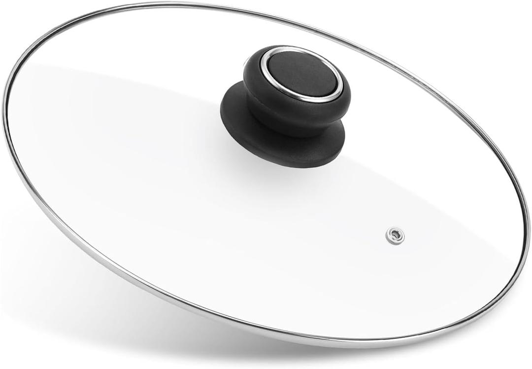 8 Inch Glass Lid for Frying Pan, Skillet, Pan Lid Fits Lodge 8 Inch Cast Iron Skillets 8"/20cm, Clear