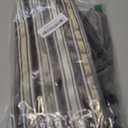 Yangest Grey Striped Patchwork Throw Pillow Cover Silver Leather Cushion Cover Zippered Pillowcase for Sofa Couch Bedroom Living Room Home Decoration,20x20 Inch