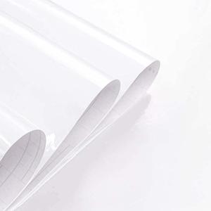 Abyssaly White Contact Ppaper 15.7 X 118 Glossy Vinyl Film Removable Self-Adhesive Peel and Stick Wallpaper Decorate Paintable Wallpaper Kitchen Cabinet Furniture Countertop Shelf Paper