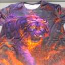 WHNBCW Funny Tiger Printed T-Shirt Animal Graphic Tee Shirt, Size M