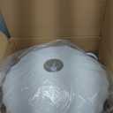 24 Inch White Fabric Pendant Light,Large Drum Light Fixture,Wabi Sabi Bedroom Hanging Lamp,Mid Century Modern Pendant Lamp for Living Room and Office