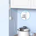 TROND Flat Outlet Extender with 6 Inch Cord - ETL Listed Flat Plug Extension Outlet Splitter Adapter, Electrical 3 Way Multi Wall Plug Extender for Home Office Dorm Room Cruise Ship Travel, White (3 Prong with Short Cord, 1 Pack)