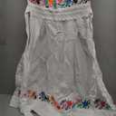 YZXDORWJ Mexican Dress for Women Embroidered Off Shoulder Peasant Cotton Dress Boho Outfit (Medium,)