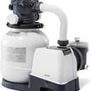 INTEX 2,100 GPH Krystal Clear Sand Filter Pump for Above Ground Pools, Swimming Pool Pump with Automatic Timer - Improved Circulation, Filtration, & Clarity