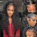 13x6 Deep Wave Lace Front Wigs Human Hair 30 Inch 200% Density Deep Curly Hd Lace Frontal Wig 13x6 Glueless Hd Lace Front Wigs Human Hair Pre Plucked With Baby Hair Natural Black