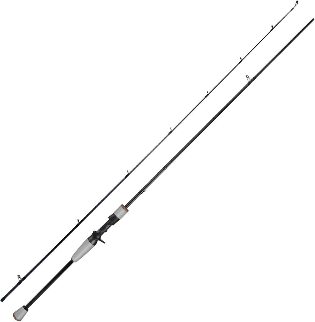 HANDING Pioneer Ultralight Fishing Rod 2-Piece Spinning Rod & Baitcaster Rod Trout Fishing Rod with 24T Carbon Fiber EVA Handle for Trout Crappie Bluegill Yellow Perch Smallmouth White Bass