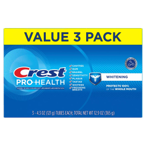 Crest + Scope Whitening Toothpaste  Pack of 3, 5.4 Oz Tubes  Anticavity Fluoride Toothpaste, Fresh Breath, Kills Germs  Tartar Protection, Enamel Protection  Minty Fresh Flavor