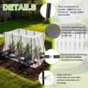Metal Garden Netting Kit, 8 Pack 2.7ft Sturdy Outdoor Raised Beds Garden Stake Netting Support with 10' 20' Durable Fine Insect Netting for Garden &16pcs Fixing Clips Plant Covers Set Pest Barrier