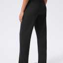 Women's 30" Wide Leg Sweatpants with Pockets High Waisted Sweat Pants Stretch Casual Lounge (Black, M)