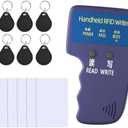 Handheld ID Copier 125khz RFID Reader Writer Duplicator Handheld RFID Copier Used for T5577 or EM4305 6 pcs T5577+ 6 T5577 Cards-ZGAGFZ (lightBlue-A)