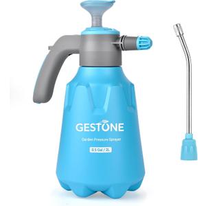 Hand Pump Sprayer 1/2 Gallon, 68 Oz Leak-Proof Water Mister Spray Bottle, 2L Handheld Garden Pressure Sprayer in Lawn and Garden, with Adjustable Nozzle, Extended Spray Rod & Safety Valve