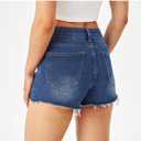 Liloak Womens Pack of Washed Denim Jean Shorts Mid Rise Casual Ripped Frayed Hem Summer Hot Shorts Pack (M)