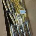BUCLA 600 Pieces Gold Plastic Silverware - Disposable Gold Utensils - Heavyweight Plastic Cutlery set- 200 Forks, 200 Spoons, 200 Knives