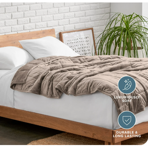 Cotton Blanket  (110x94, light brown)