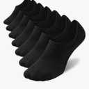 WANDER No Show Socks Mens 5 Pair Cotton Thin Non Slip Low Cut Men Invisible Sock , L