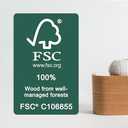 Wall-Mounted Coat Rack 'Toke' - Modern Design Coat Rack with Hidden Wall Hooks - Solid Wood Veneer Panel Coat Hanger - Oak