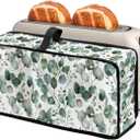 ZDCUSTOM Slim Toaster Dust Cover 2 Slice, Long Slot Toaster Oven Bread Maker Machine Stain Resistant Kitchen Small Appliance Cover Green Sage Leaf