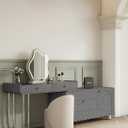 2 x TANONE Dark Gray Wallpaper PVC Self-Adhesive Peel and Stick DIY Wallpaper Faux Imitation Cloth Vinyl Film Wall Paper Solid Color Decorate Furniture (15.8 in X 118 in)