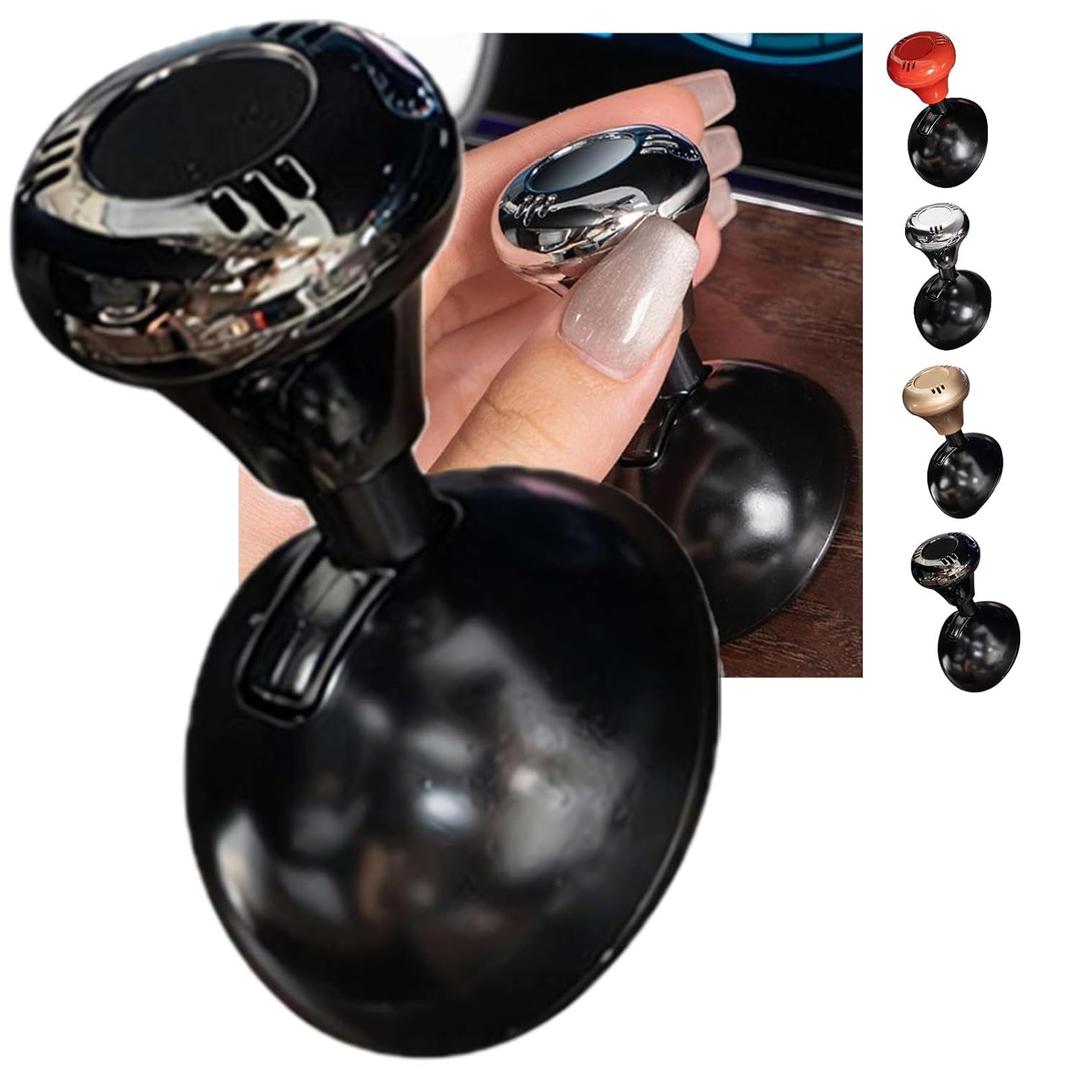 Metal One Button Start Joystick Ball Bar 2024 Car Push to Start Lever Engine Shift Knob Touch Starter Rocker Cover (Black)