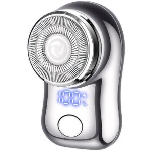 Mini Electric Shaver, Portable Powerful Storm Razor for Men Women, USB C Rechargeable, Battery Power Display, Lightweight Razor for Travel Office Business Trip Grey