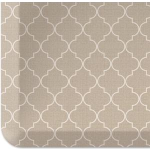 GelPro Anti-Fatigue Designer Comfort Kitchen Floor Mat, 20x32, Trellis Khaki Stain Resistant Surface with 3/4 Thick Ergo-Foam Core for Health and Wellness GelPro Anti-Fatigue Designer Comfort Kitchen Floor Mat, 20x32, Trellis Khaki Stain Resistant Surface with 3/4 Thick Ergo-Foam Core for Health and Wellness