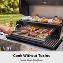 Utheer Cast Iron Griddle for Gas Grill, 25" x16" Flat Top for Outdoor Grill Rectangular Plate with Removable Handles for Charcoal Camping, Tailgating, and Parties