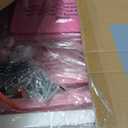 BOLUO Pink Kids Desk and Chair Set for 5-8 Year Old, Small Child Desk with Fabric Drawer, Children Study Table with Storage Toddler Girls Boys